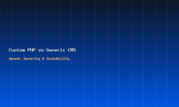 Why a Custom PHP Website Beats Bulky Generic Templates in 2026