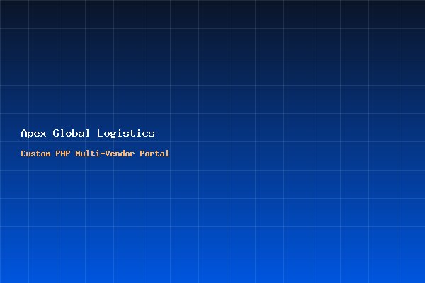 Apex Enterprise Multi-Vendor Portal