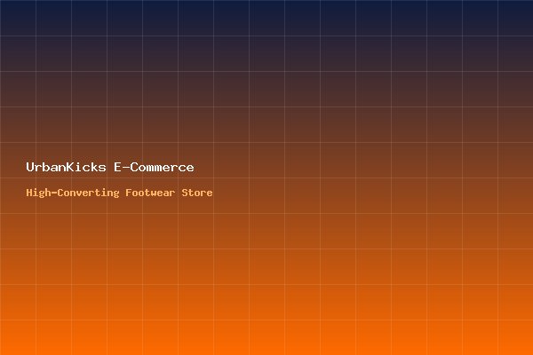 UrbanKicks E-Commerce Footwear Store