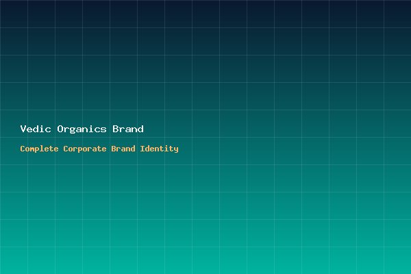 Vedic Organics Organic Brand Identity